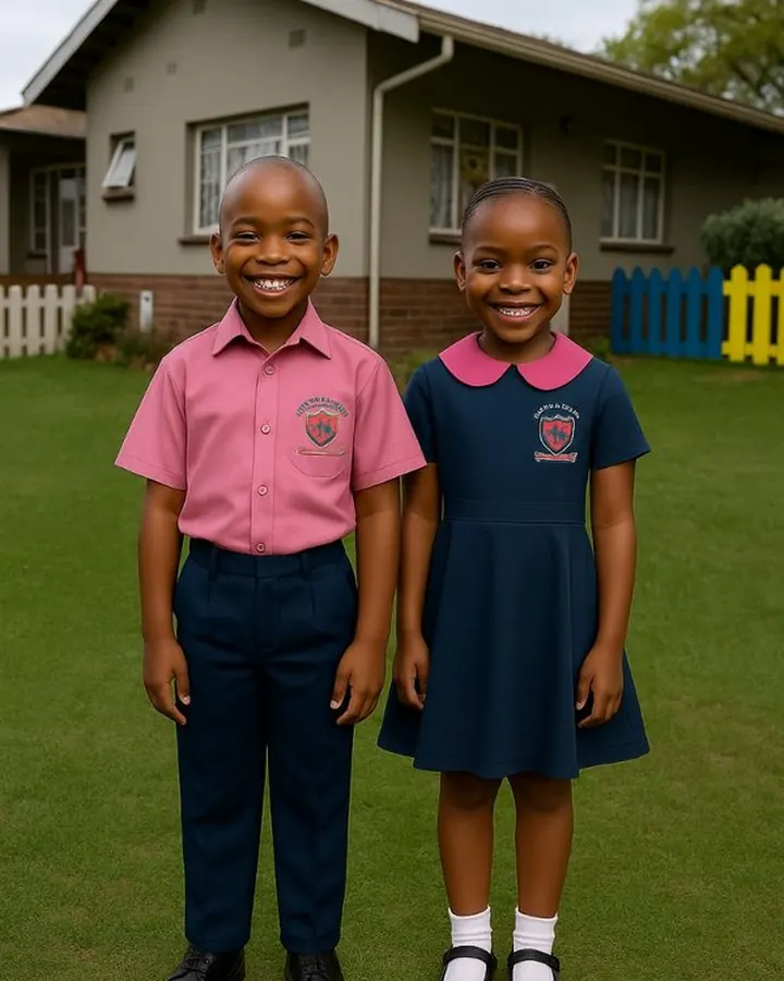 Little Hearts learners wearing school uniform